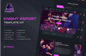 Knight | e-Sports Elementor Template Kit| Srmehranclub