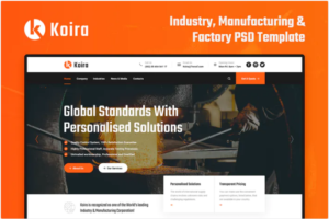 Koira - Factory and Manufacturing PSD Template | Srmehranclub.com