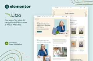 Litza – Book Author & Writer Elementor Template Kit download