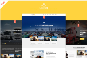 LoadMe - Logistic & Transportation PSD Template| Srmehranclub.com