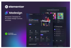 Madesign – Online Design Courses Elementor Template Kit Download