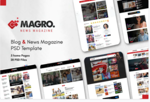Magro - Blog & News Magazine PSD Template | Srmehranclub.com