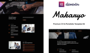 Makaryo - CV & Portofolio Elementor Kit | Srmehranclub
