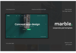 Marble - One Page Psd Template | Srmehranclub