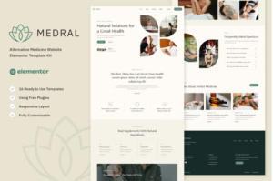 Medral - Alternative Medicine Website Elementor Template Kit download