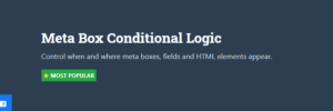 Meta Box Conditional Logic 1.6.20