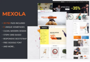Mexola - Multipurpose eCommerce PSD Template| Srmehranclub.com