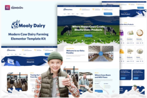 Mooly - Modern Cow Dairy Farming Elementor Template Kit download