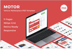 Motor - Vehicle Marketplace PSD Template | Srmehranclub.com