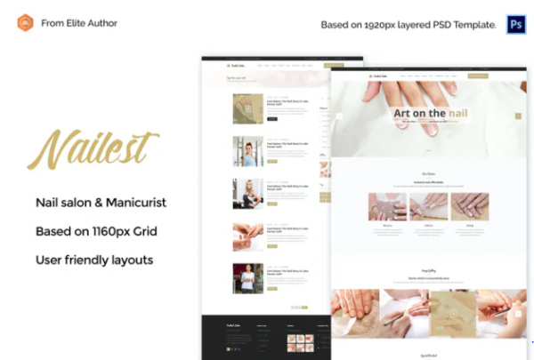 Nail salon - Manicurist PSD Template | Srmehranclub