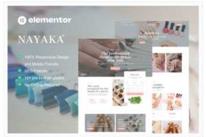 Nayaka - Nail Salon & Beauty Care Elementor Template Kit Download