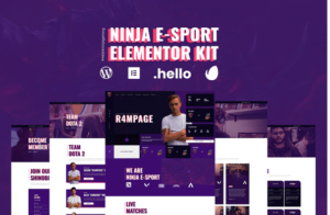 Ninja - Esports & Gaming Elementor Template Kit| Srmehranclub