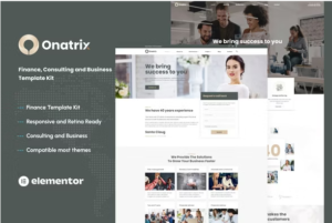 Onatrix - Finance Consulting & Business Elementor Template Kit download