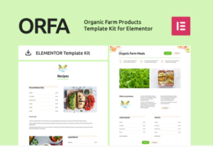 ORFA Organic Farm Products Elementor Template Kit