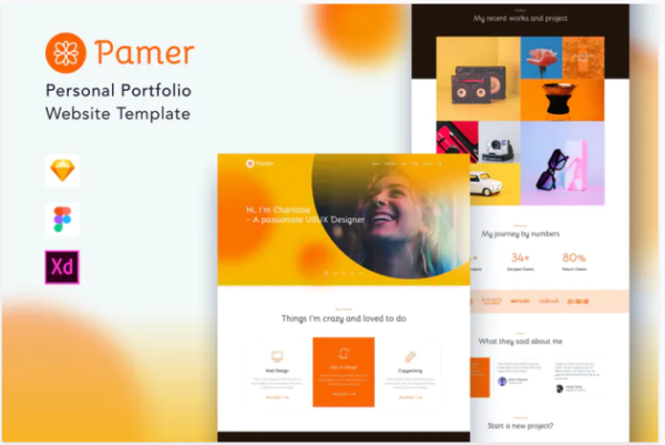 Pamer - Personal Portfolio Website PSD Template | Srmehranclub