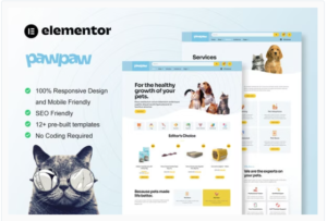 PawPaw - WooCommerce Pet Shop & Pet Care Elementor Template Kit Download