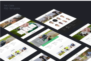 Pet Care & Veterinary PSD Template | Srmehranclub