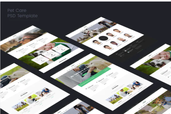 Pet Care & Veterinary PSD Template | Srmehranclub