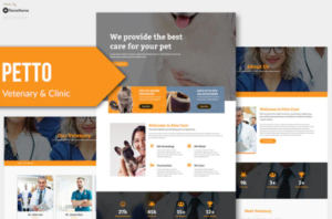 Petto Vetenary Pet Clinic Template Kit | srmehranclub.com
