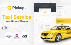 Pickup – Fast And Reliable Taxi Service Website WordPress Theme