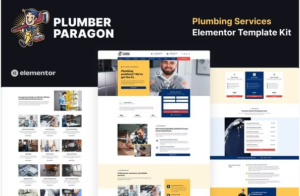 Plumber Paragon - Plumbing Services Elementor Pro Template Kit download