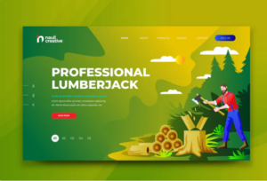 Professional Lumberjack Web PSD and AI Template | Srmehranclub