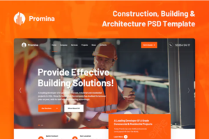 Promina - Construction And Building PSD Template | Srmehranclub