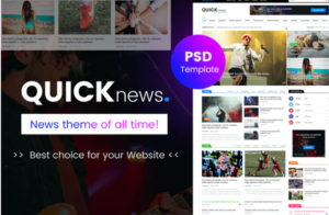Quicknews - Blog, Magazine & News PSD Template | Srmehranclub