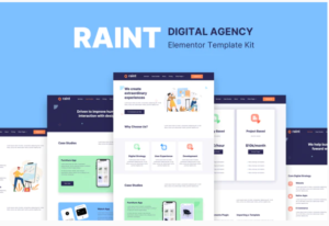 Raint - Digital Agency Elementor Template Kit | Srmehranclub