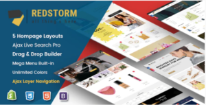RedStorm - Creative Drag & Drop Sectioned Responsive Shopify Theme | Srmehranclub.com