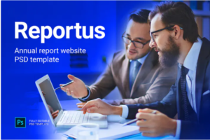 Reportus - Annual Report Website PSD Template | Srmehranclub