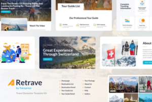 Retrave | Travel Elementor Template Kit | srmehranclub.com