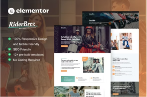 RiderBroz - Motorcycle Club Elementor Template Kit download