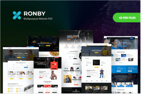Ronby - Multi-Purpose PSD Template | Srmehranclub.com