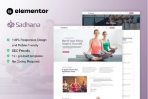 Sadhana - Yoga Teacher & Studio Elementor Template Kit download