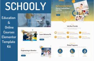 Schooly - Education & Online Courses Elementor Template Kit| Srmehranclub