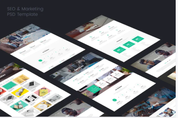 SEO, Digital Marketing PSD Template | Srmehranclub