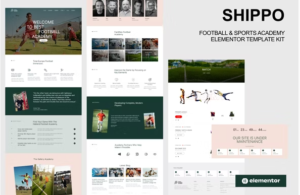 Shippo - Football & Sports Academy Elementor Template Kit download