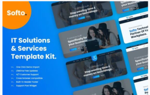 Softo IT Solutions & Business Elementor Template Kit| Srmehranclub