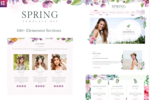 Download Spring Watercolor and Floral Template Kit
