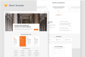 Starbus Lawyer Website Landing Sketch Template | Srmehranclub.com