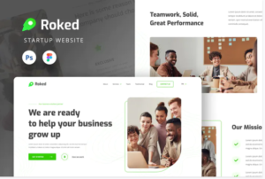 Startup Website UI Design Template Figma & PSD | Srmehranclub