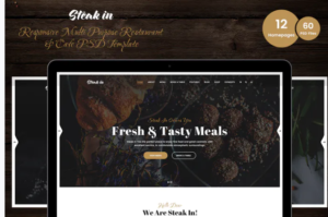 Steak In - Restaurant & Cafe PSD Template | Srmehranclub