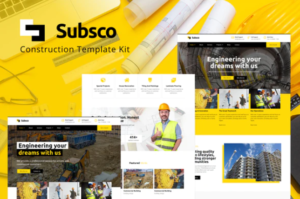 Subsco - Construction Elementor Template Kit | Srmehranclub