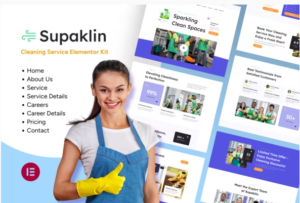 Supklin - Cleaning Service Business Elementor Template Kit download