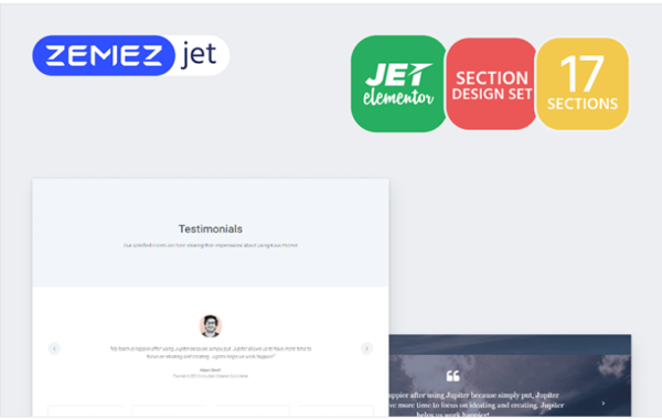 Testiz - Testimonials Jet Sections Elementor Template | Srmehranclub
