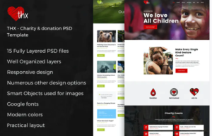 THX - Charity & donation PSD Template | Srmehranclub