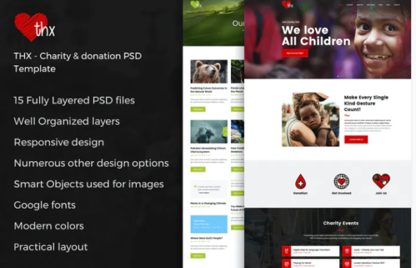 THX - Charity & donation PSD Template | Srmehranclub