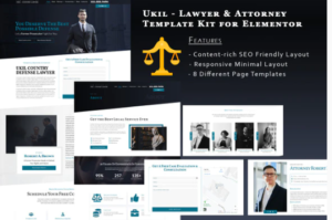 Ukila Lawyer & Attorney Template Kit for Elementor