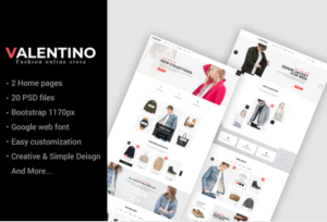 Valentino - Multipurpose eCommerce PSD Template | Srmehranclub